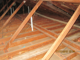 After Cellulose insulation removed